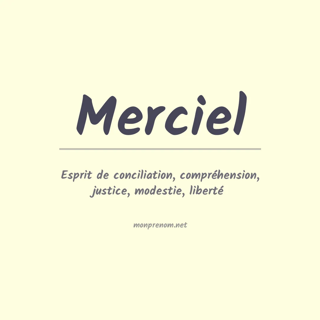 Signification du Prénom Merciel Signification du Prénom Merciel