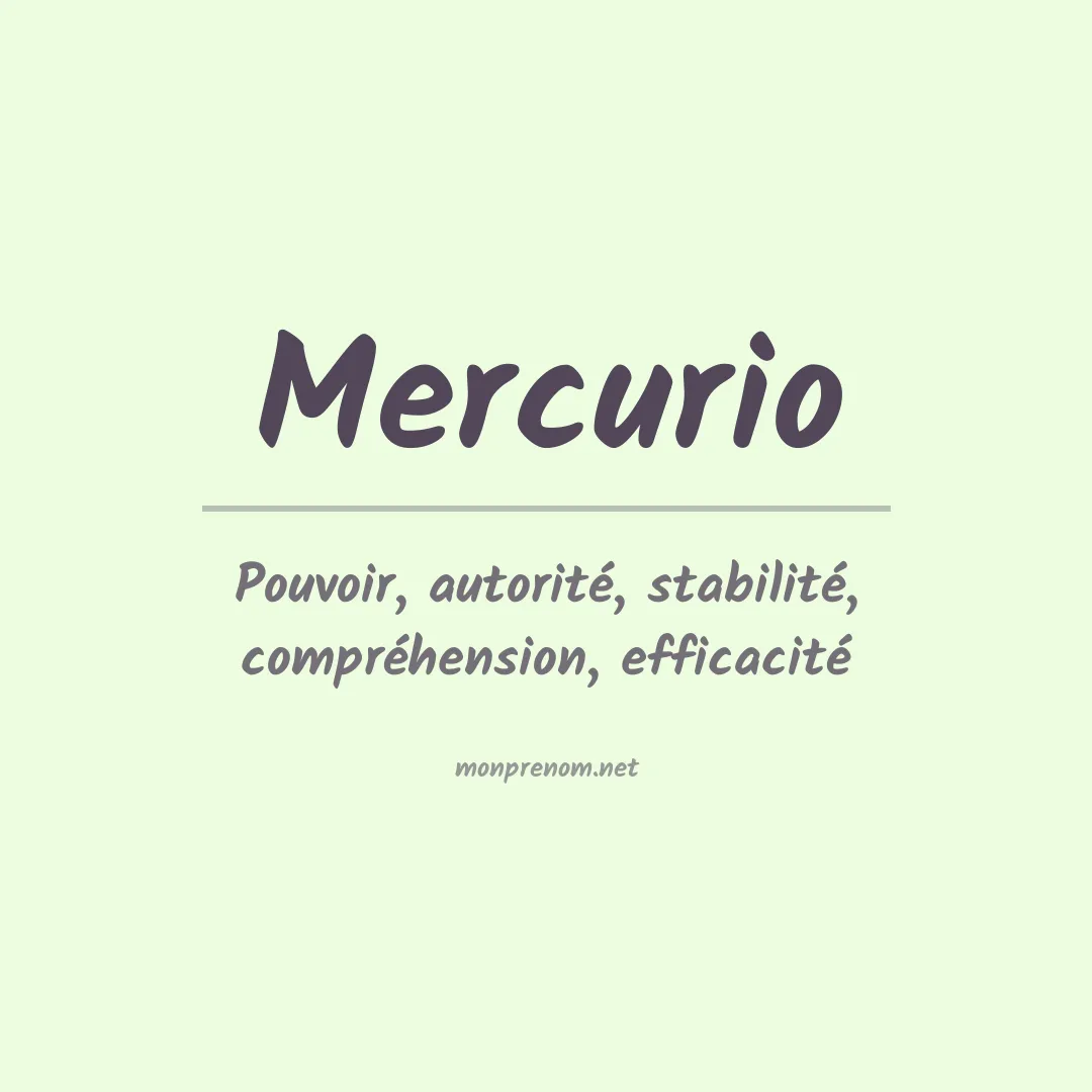 Signification du Prénom Mercurio