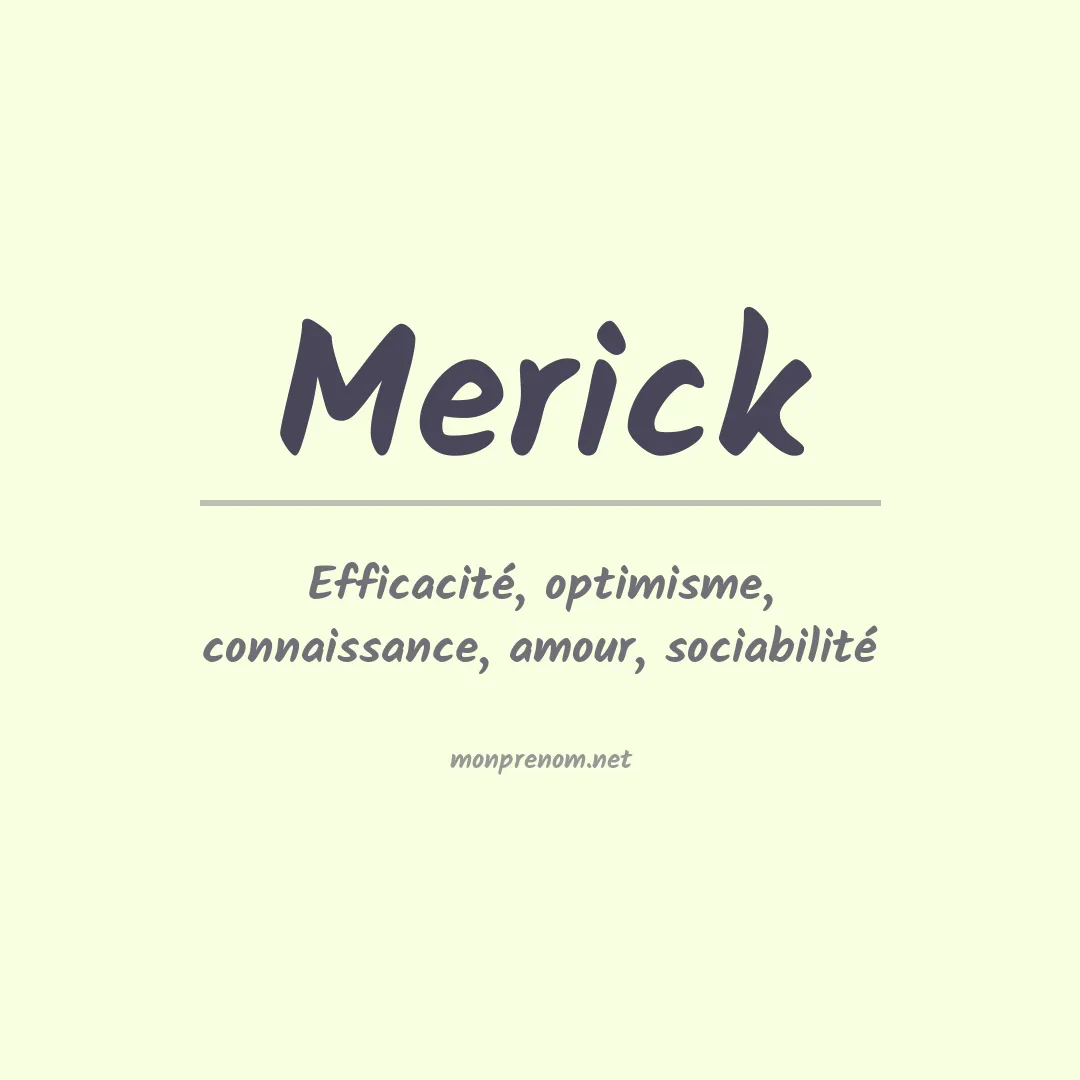Signification du Prénom Merick Signification du Prénom Merick