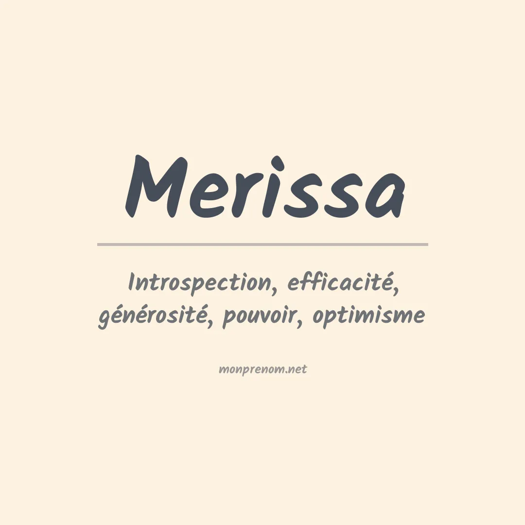 Signification du Prénom Merissa Signification du Prénom Merissa