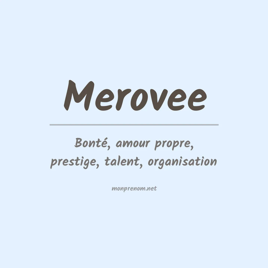 Signification du Prénom Merovee Signification du Prénom Merovee