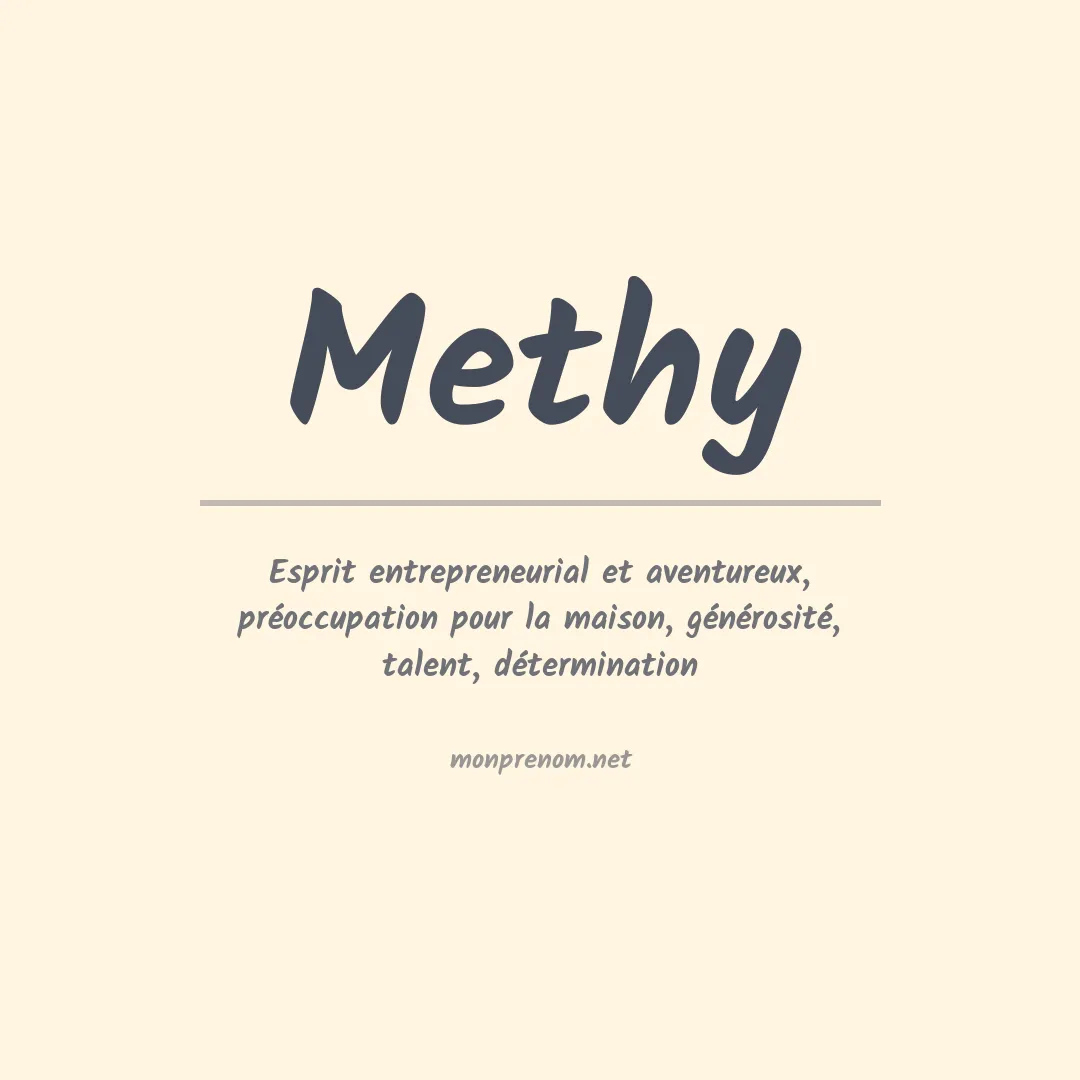 Signification du Prénom Methy Signification du Prénom Methy