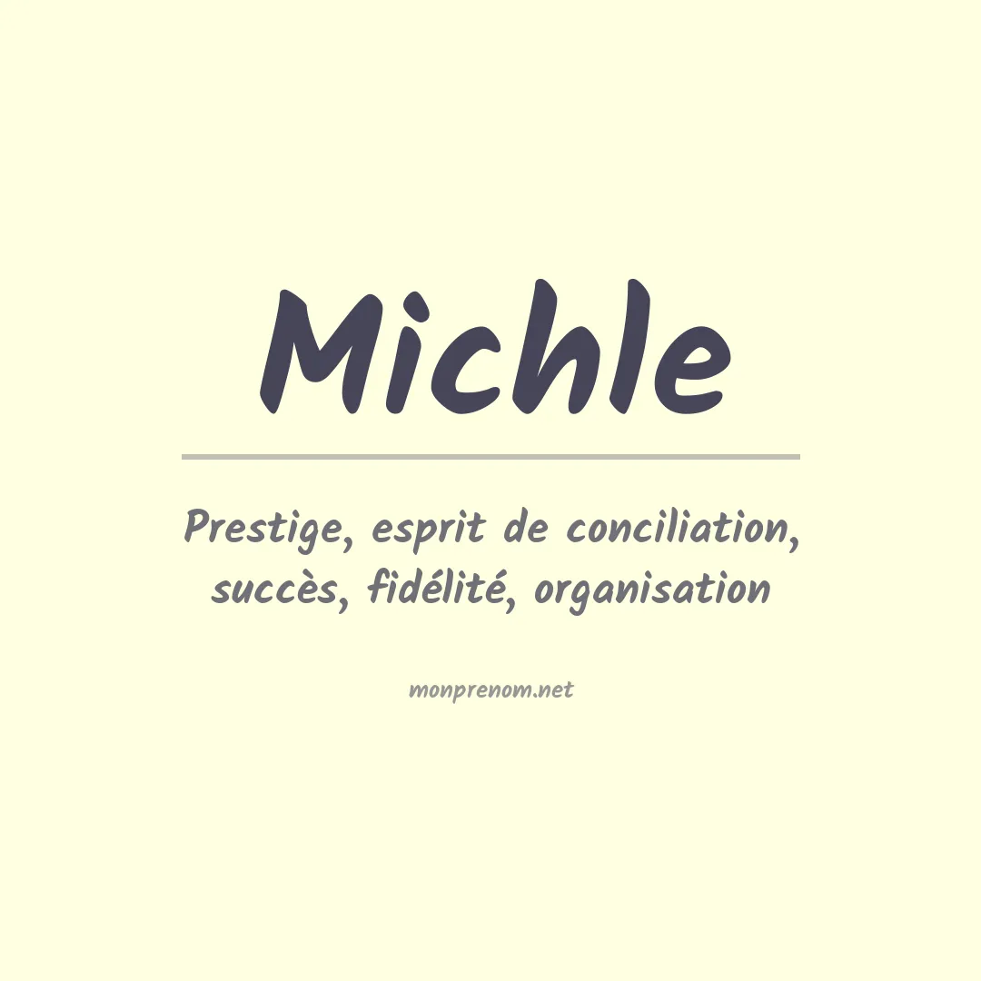 Signification du Prénom Michle