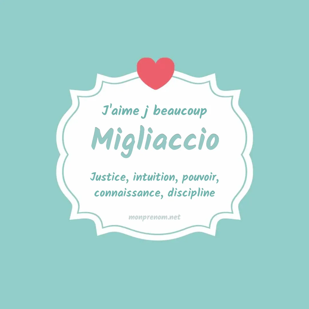 j'aime beaucoup Migliaccio