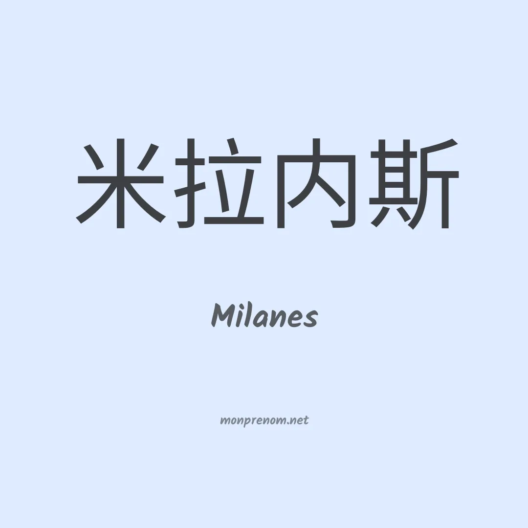 Milanes en chino