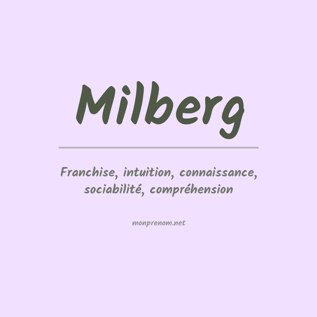 Signification du Prénom Milberg