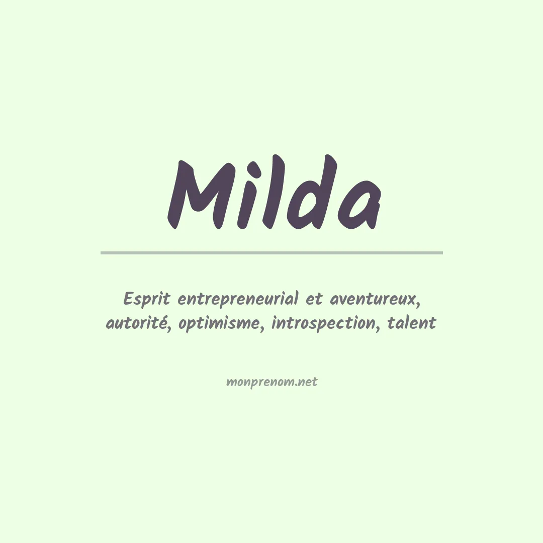 Signification du Prénom Milda Signification du Prénom Milda