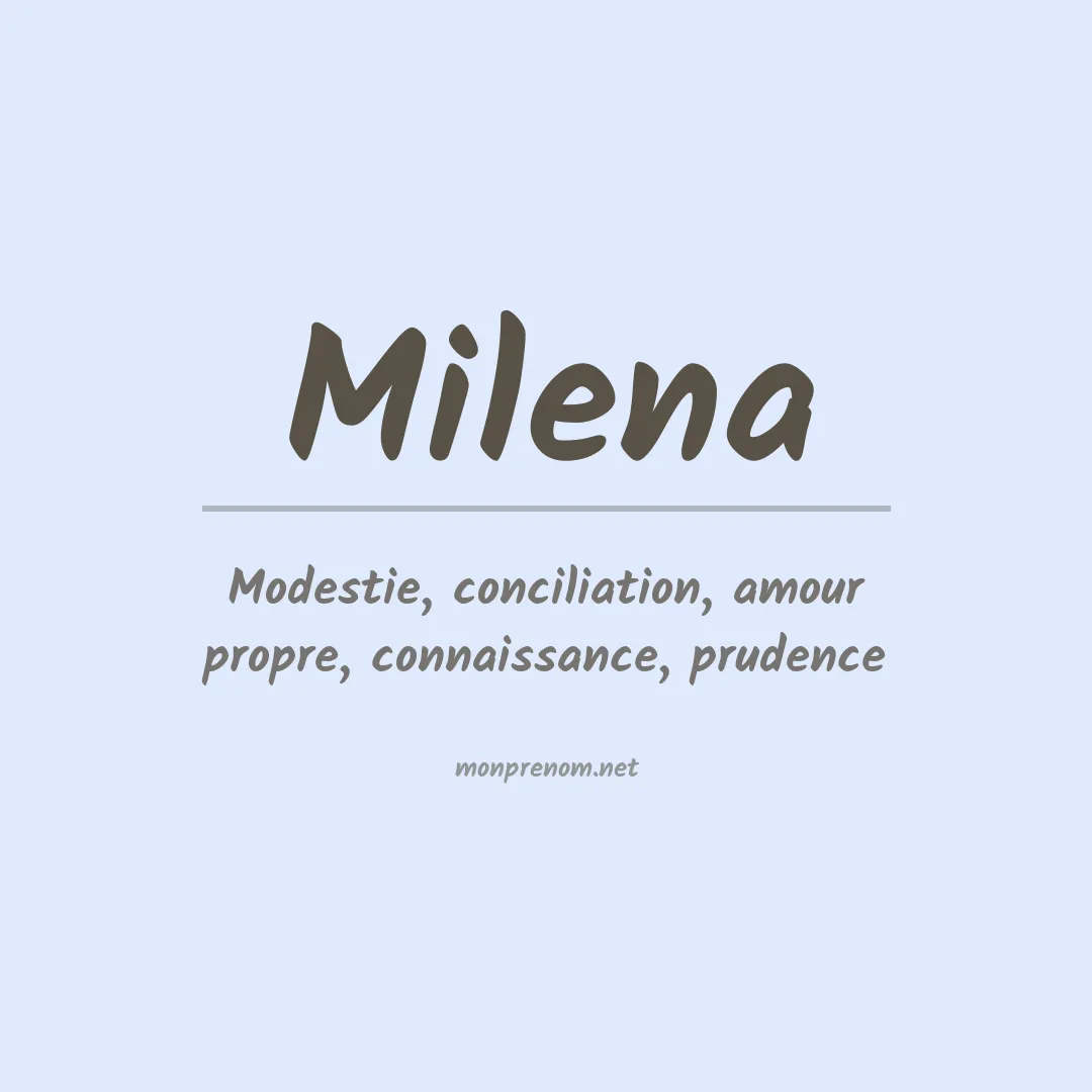 Signification du Prénom Milena