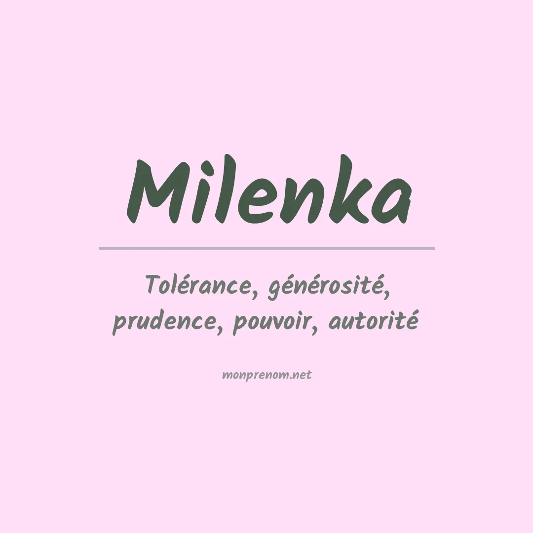 Signification du Prénom Milenka Signification du Prénom Milenka