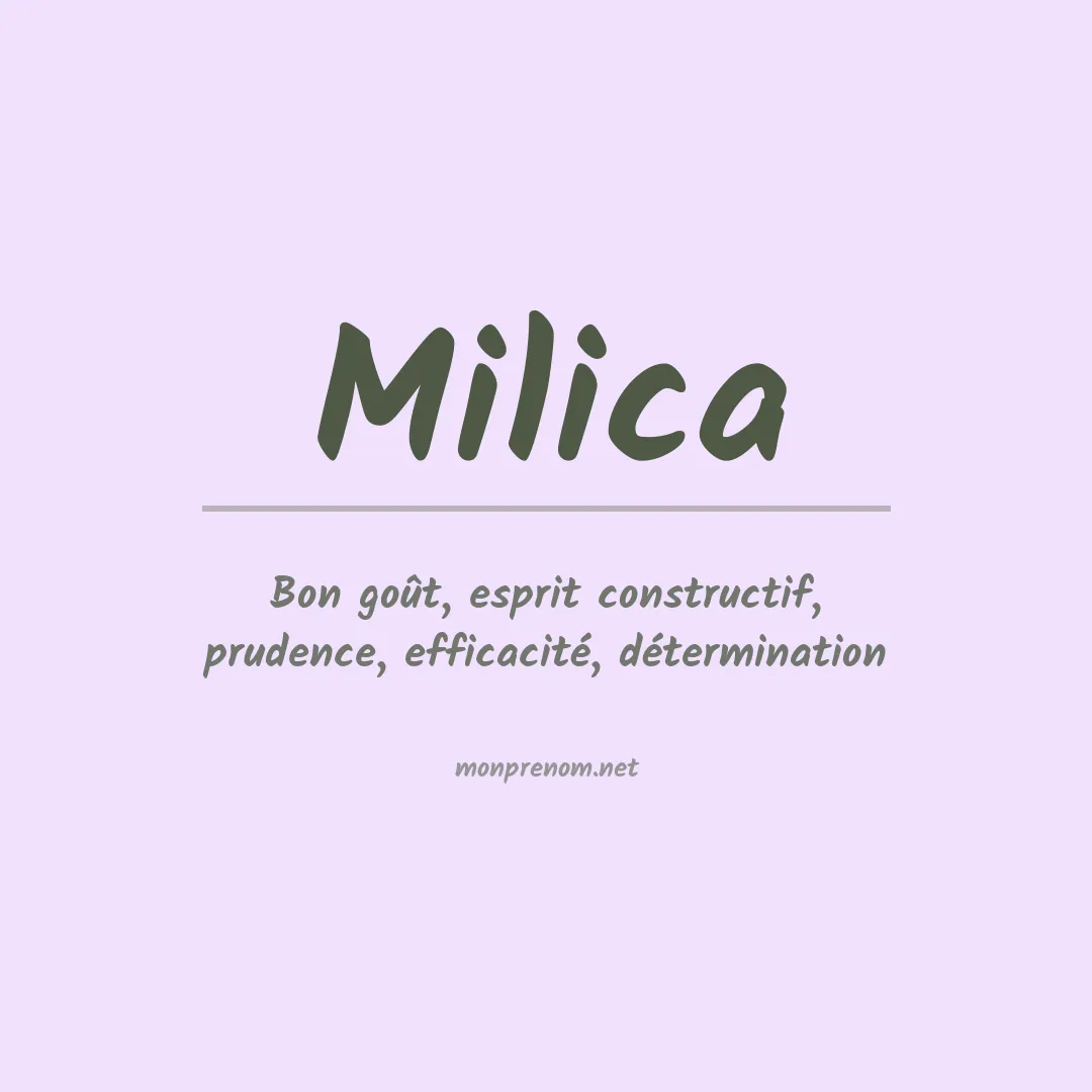 Signification du Prénom Milica