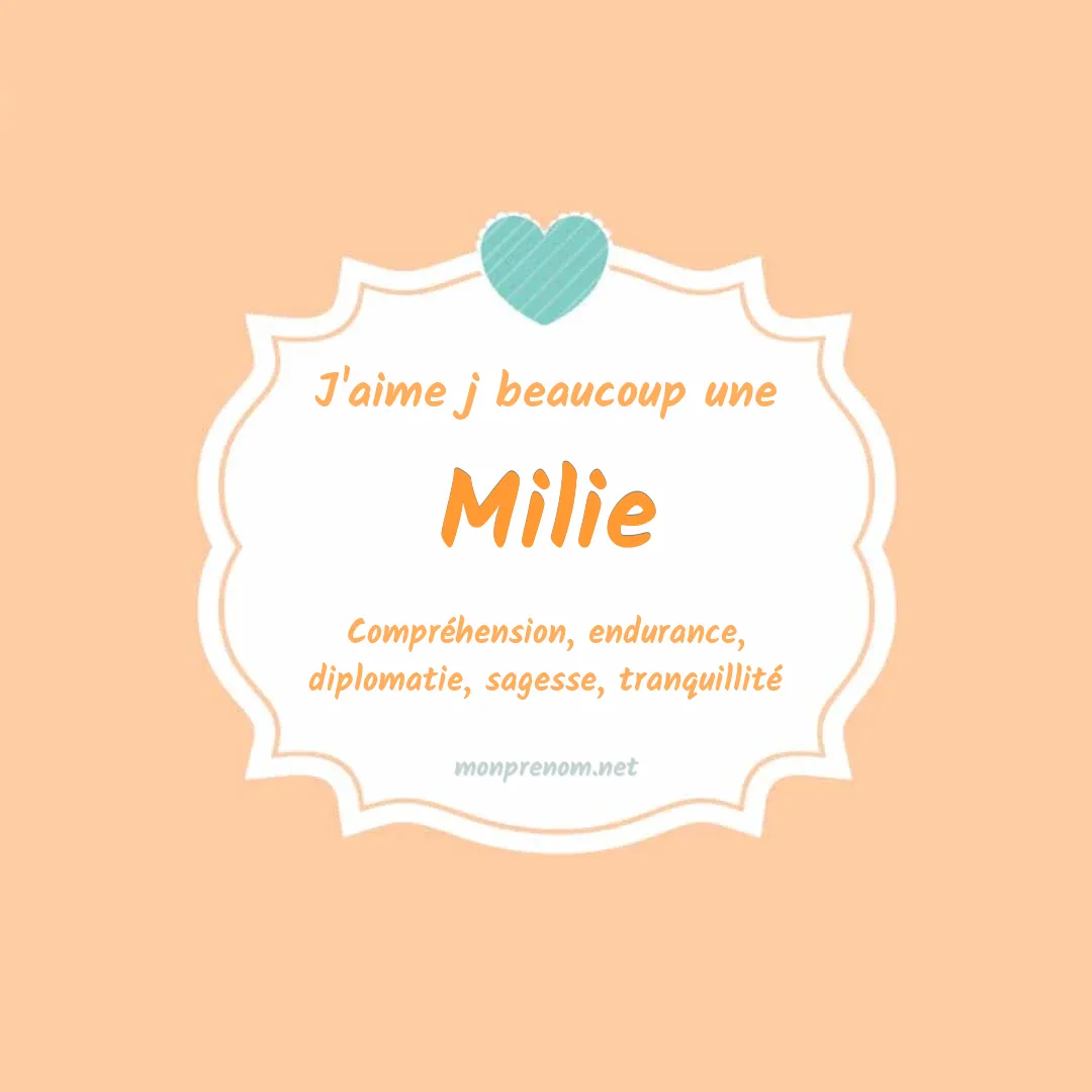 j'aime beaucoup Milie
