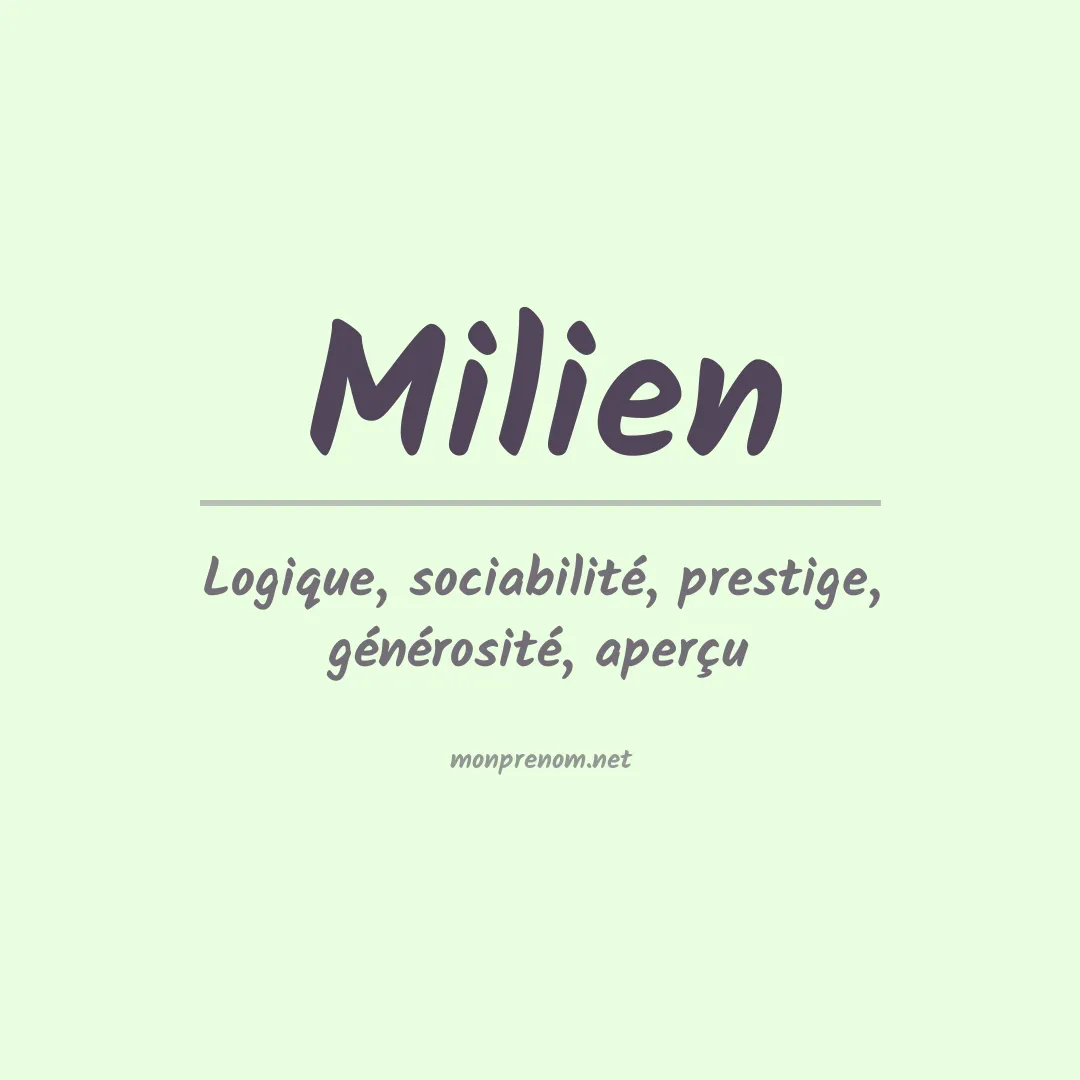 Signification du Prénom Milien Signification du Prénom Milien