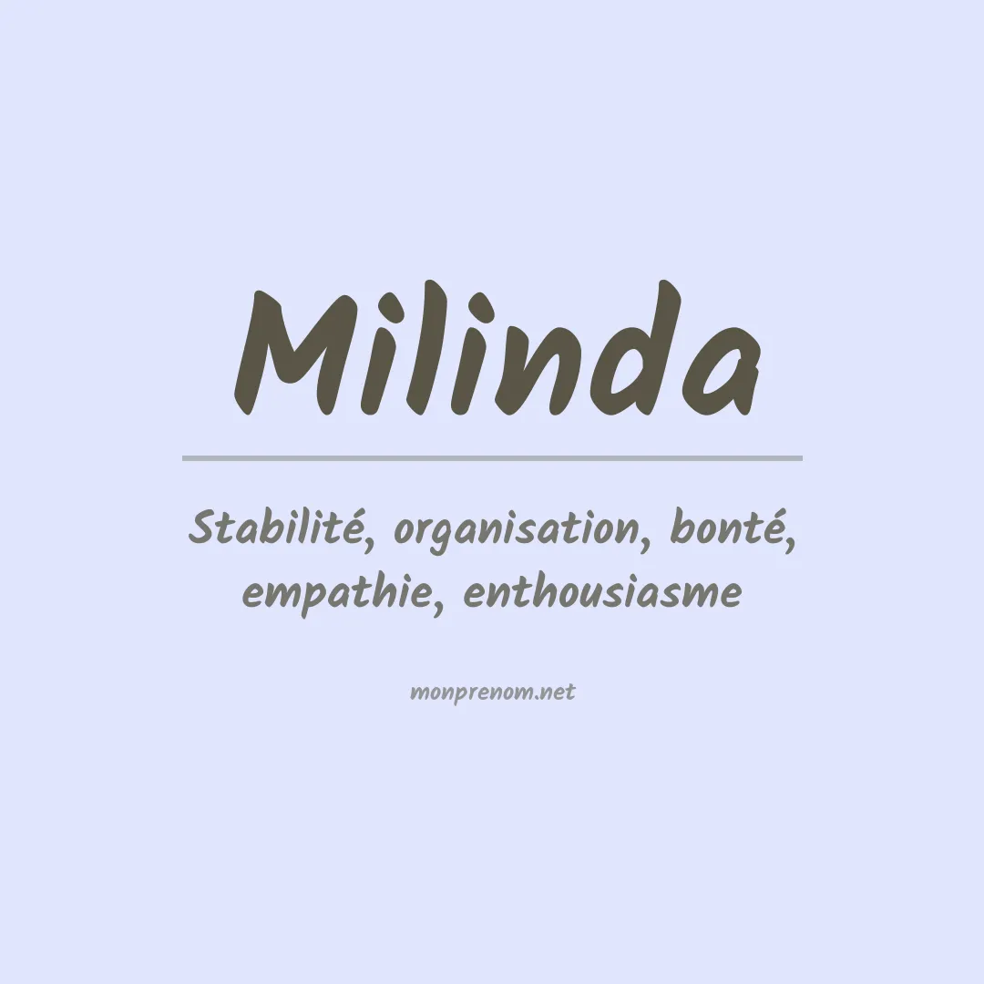 Signification du Prénom Milinda
