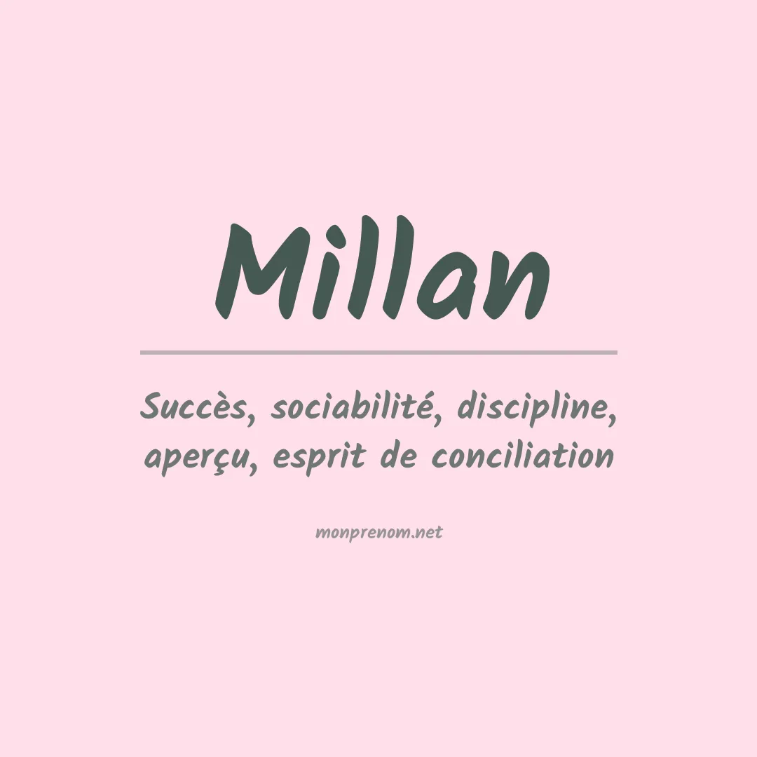 Signification du Prénom Millan