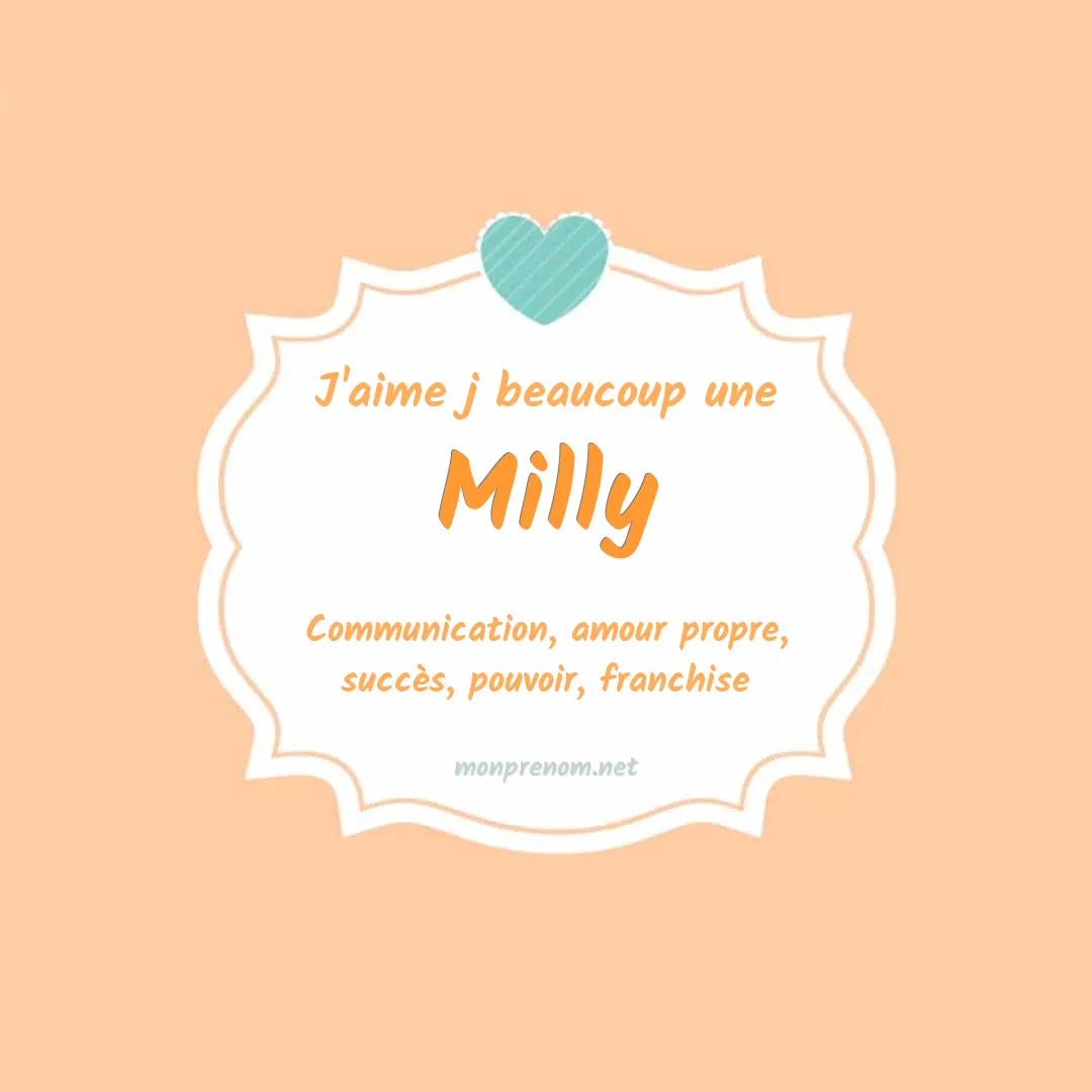 j'aime beaucoup Milly