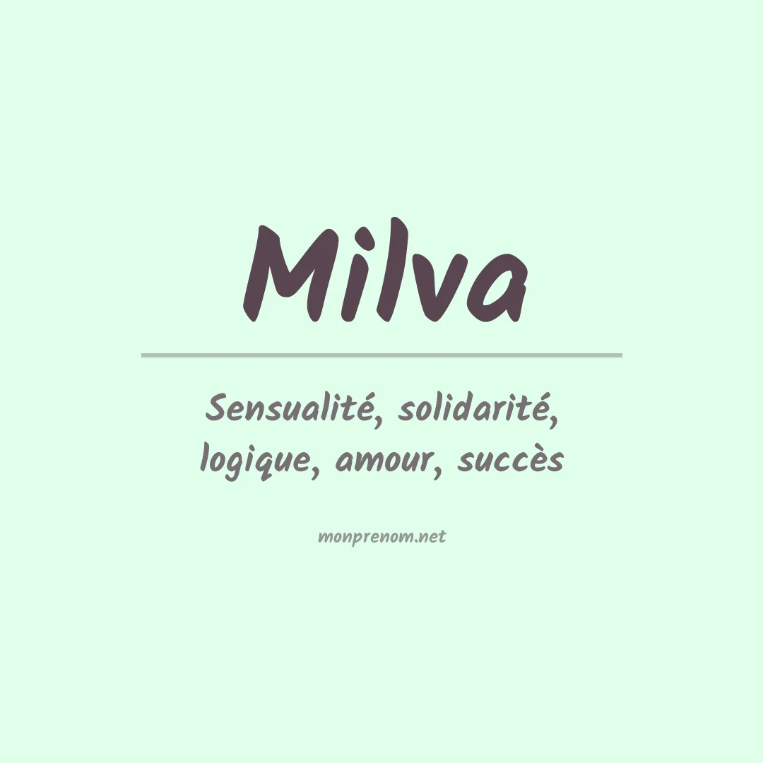 Signification du Prénom Milva