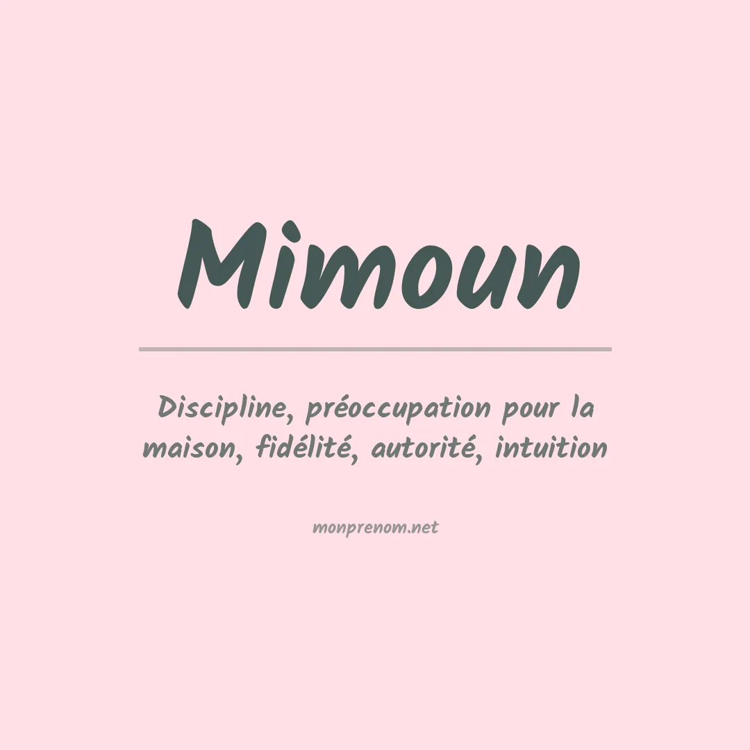Signification du Prénom Mimoun Signification du Prénom Mimoun