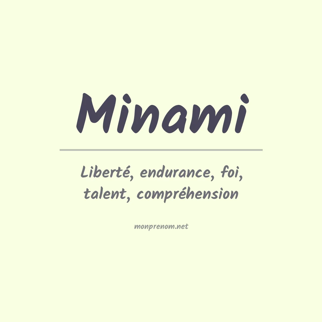 Signification du Prénom Minami