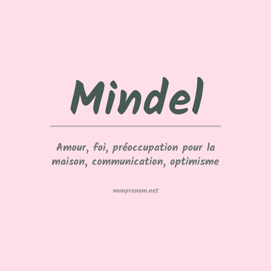 Signification du Prénom Mindel