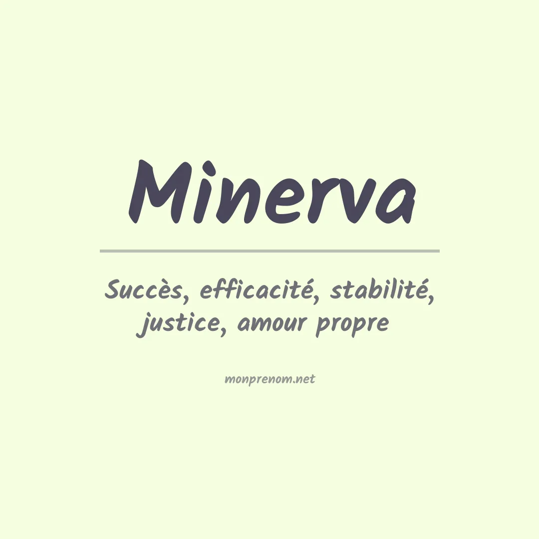 Signification du Prénom Minerva