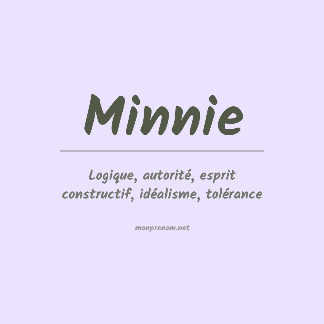 Signification du Prénom Minnie