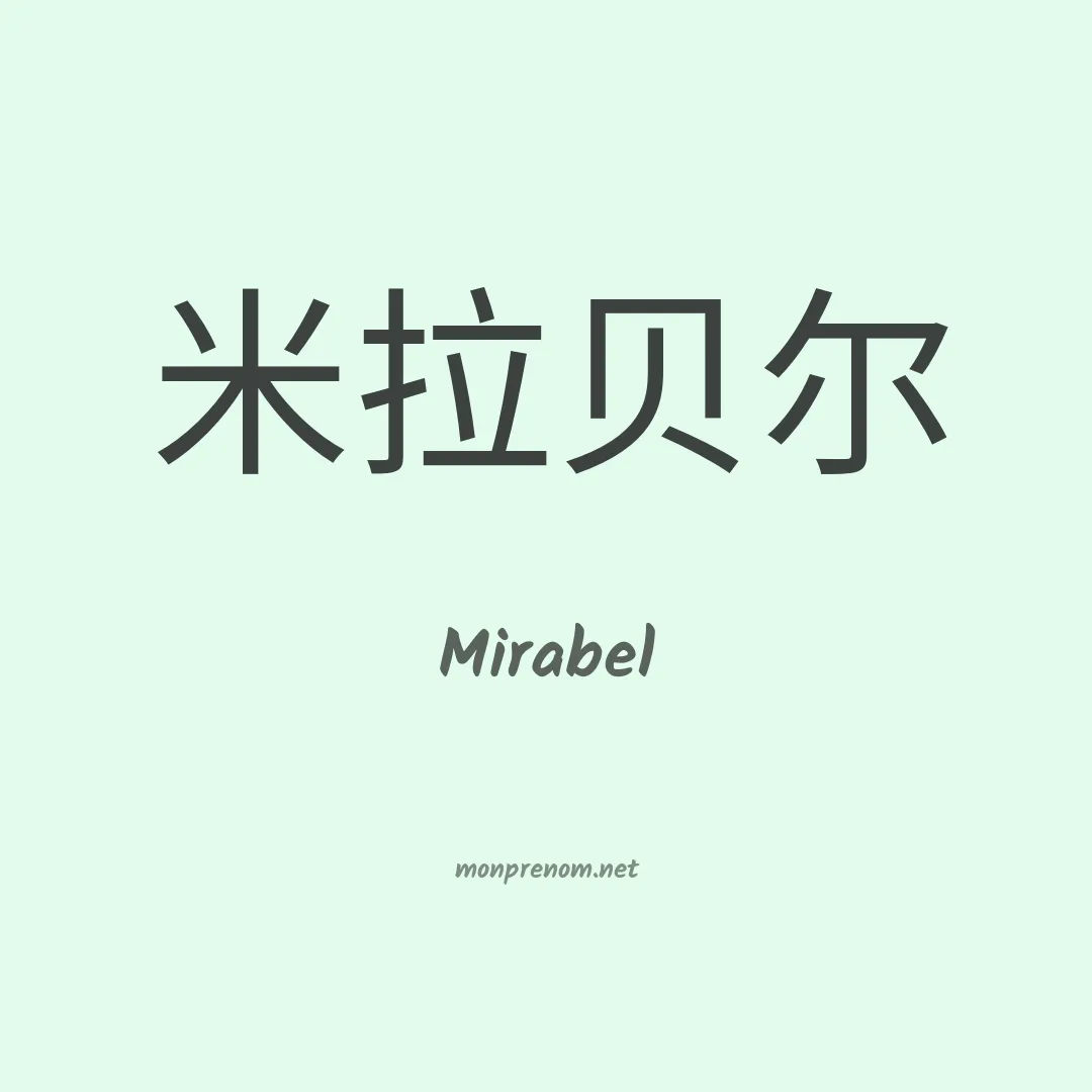 Mirabel en chino