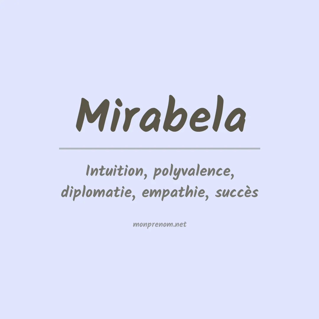 Signification du Prénom Mirabela
