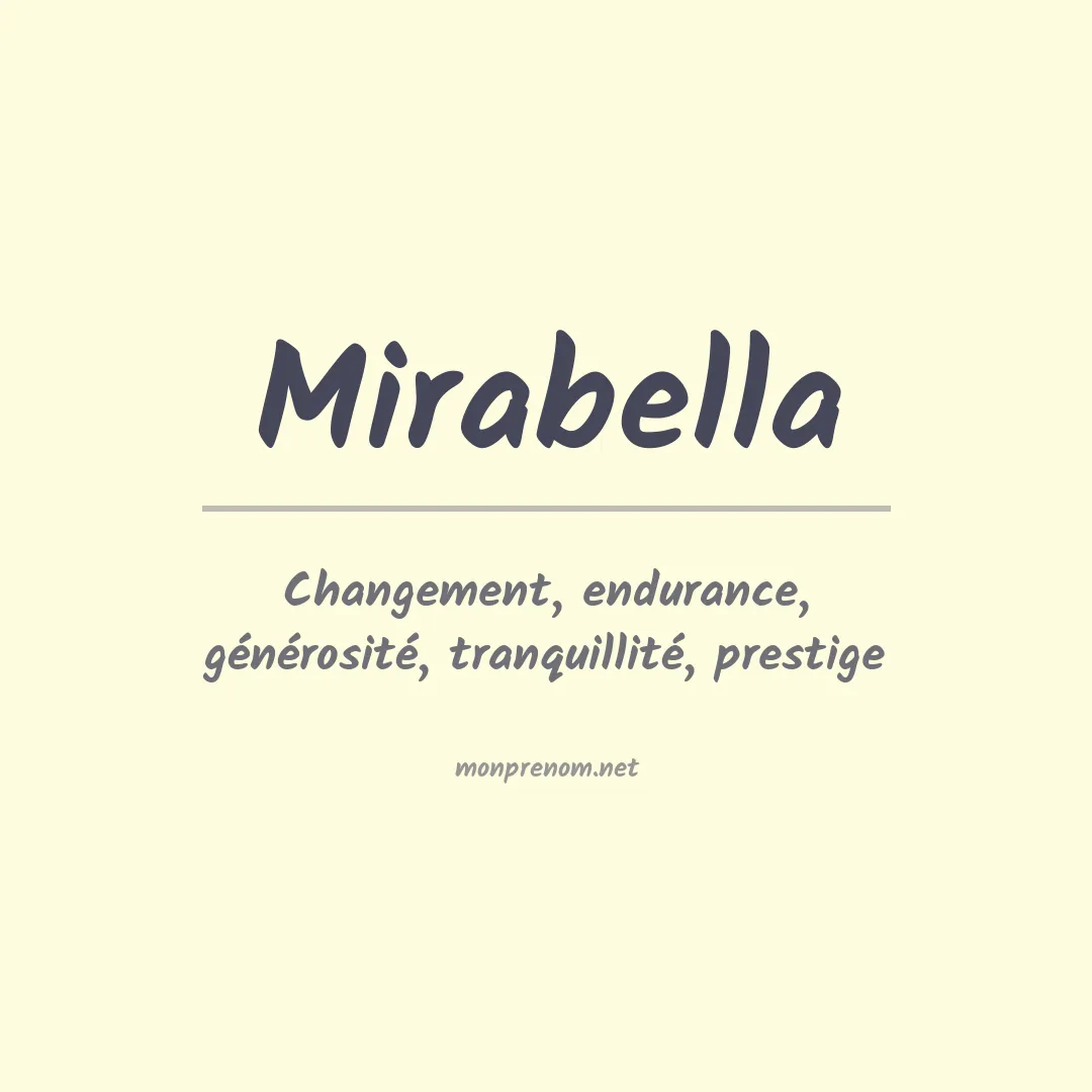 Signification du Prénom Mirabella