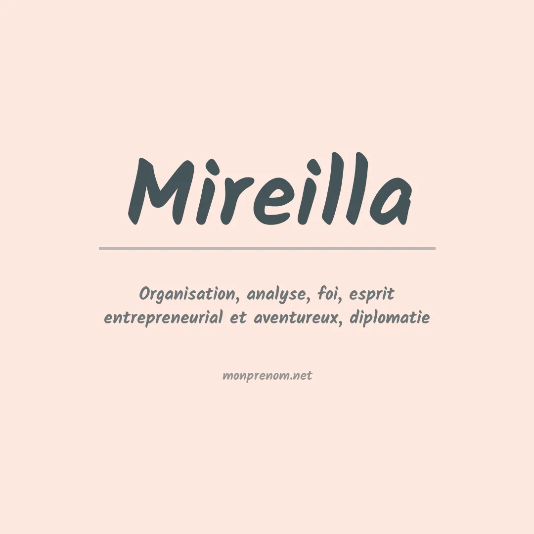 Signification du Prénom Mireilla