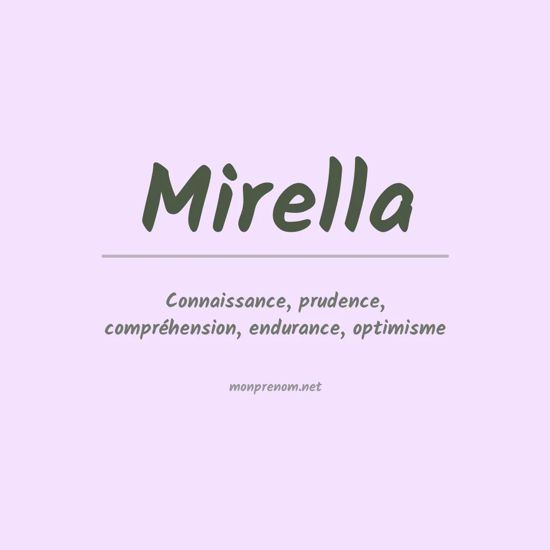 Signification du Prénom Mirella