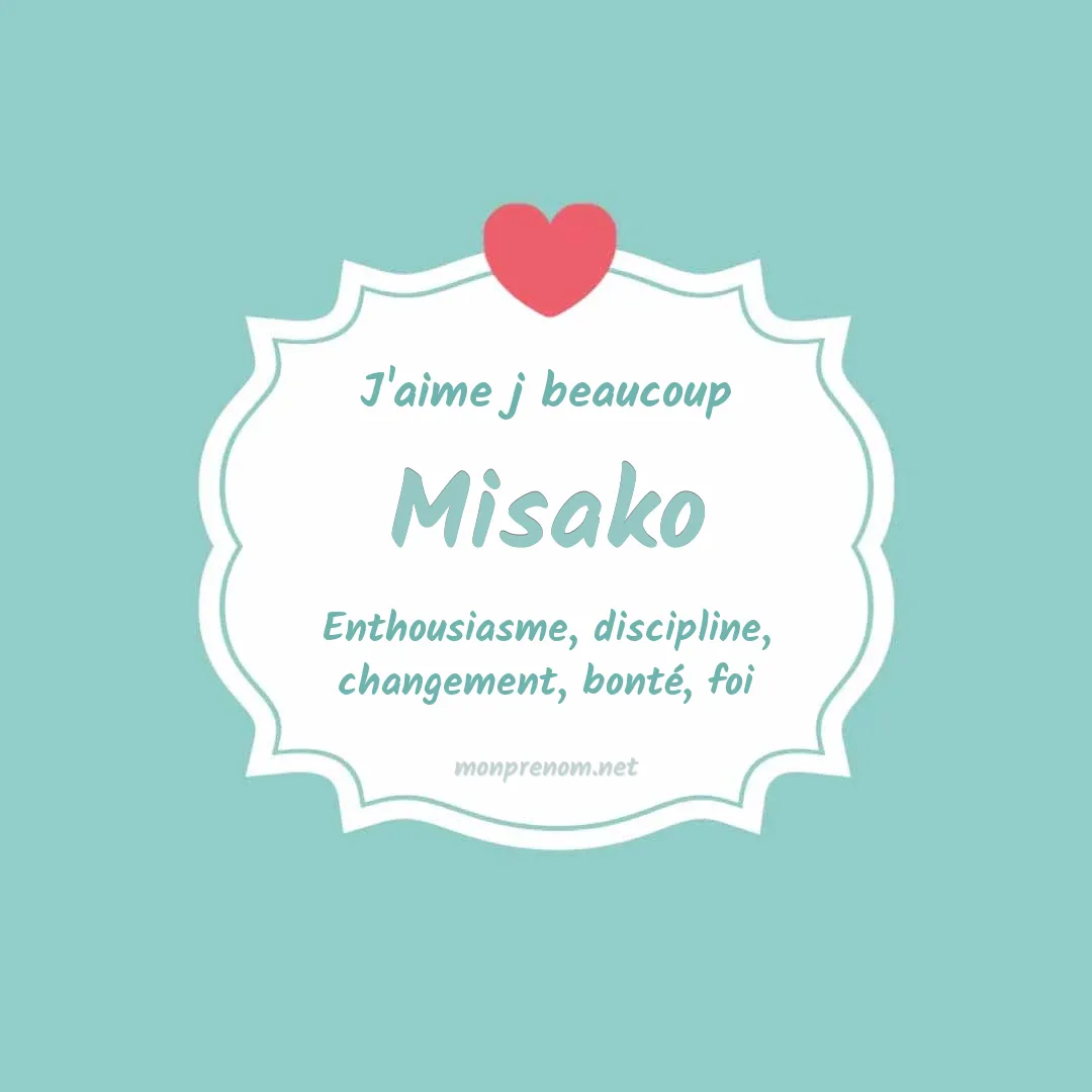 j'aime beaucoup Misako