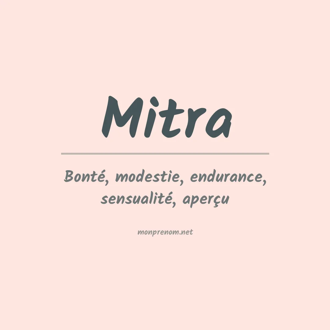 Signification du Prénom Mitra
