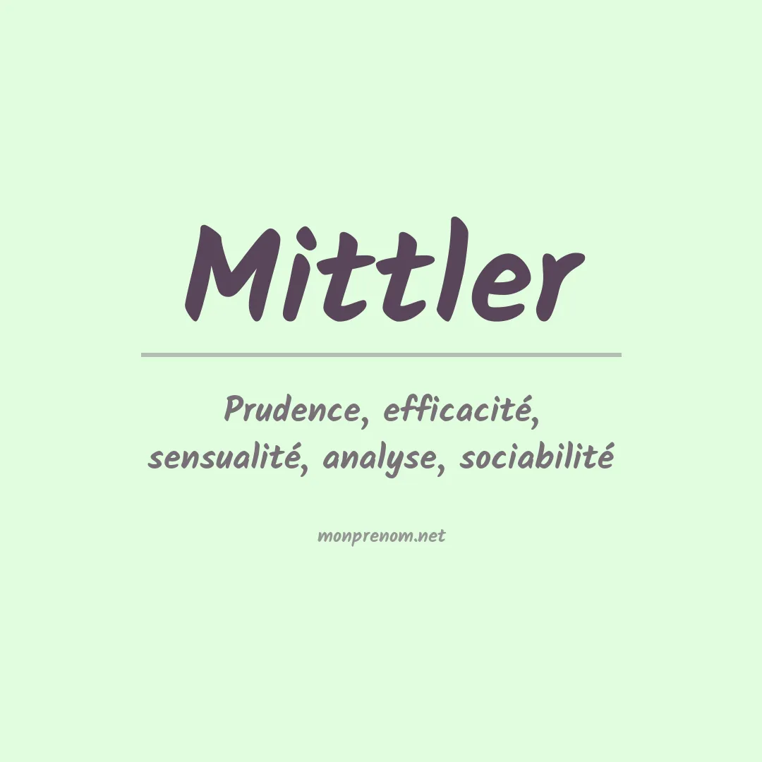 Signification du Prénom Mittler