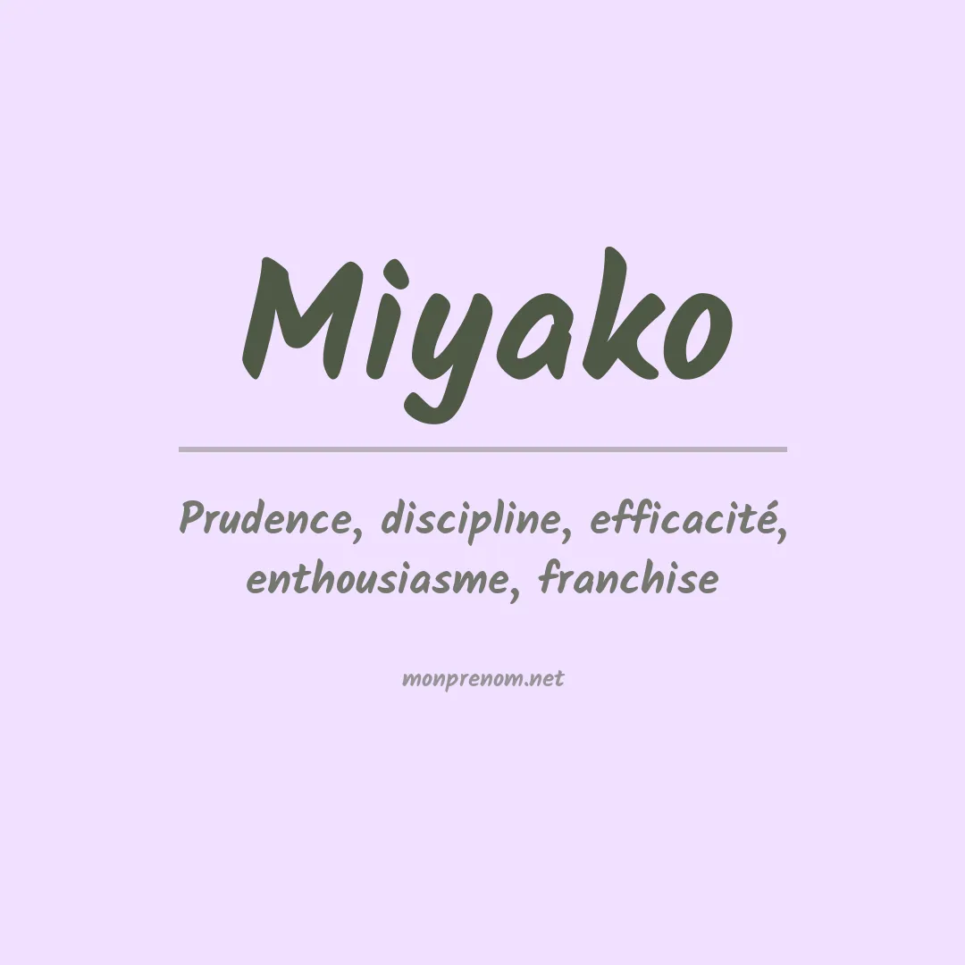 Signification du Prénom Miyako