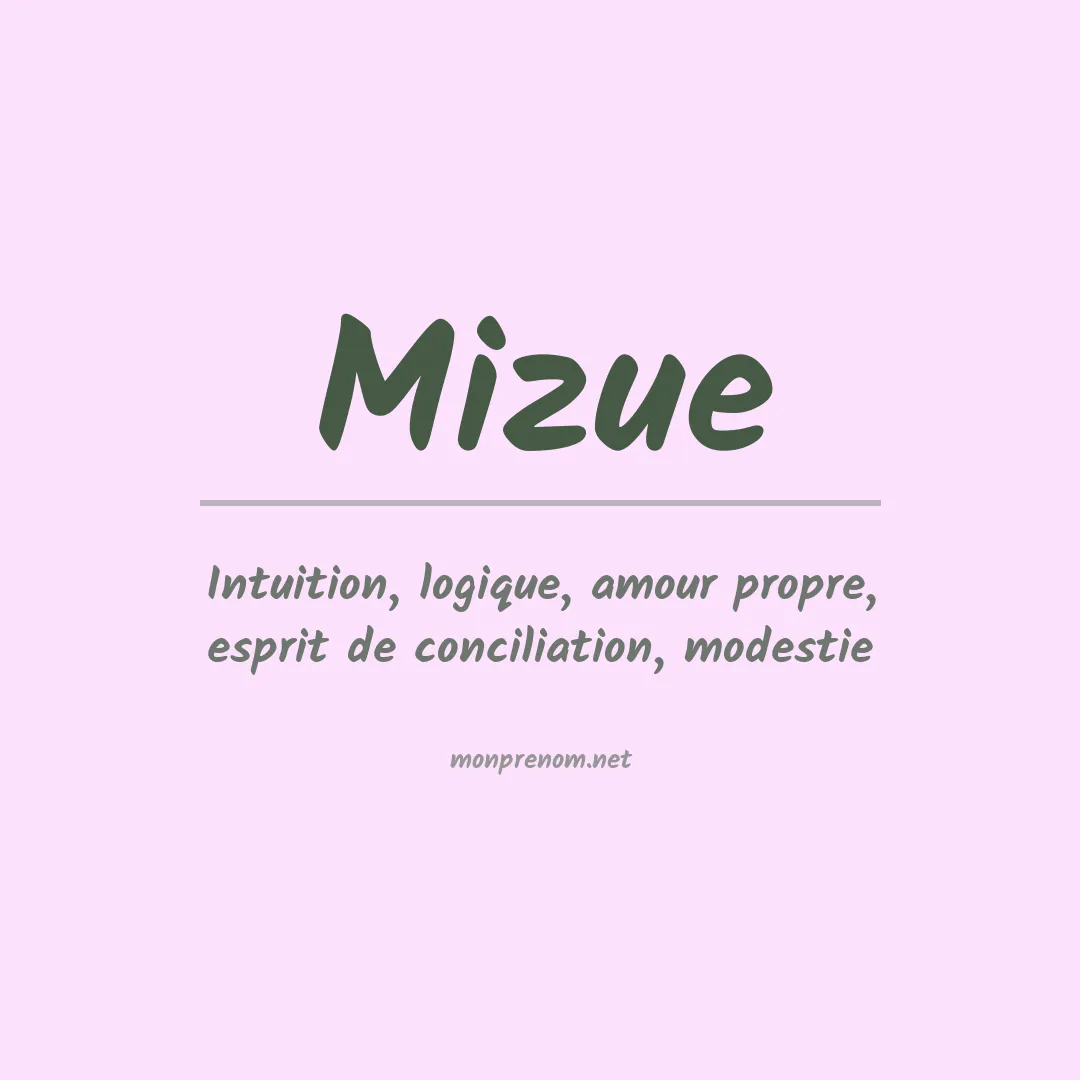Signification du Prénom Mizue Signification du Prénom Mizue