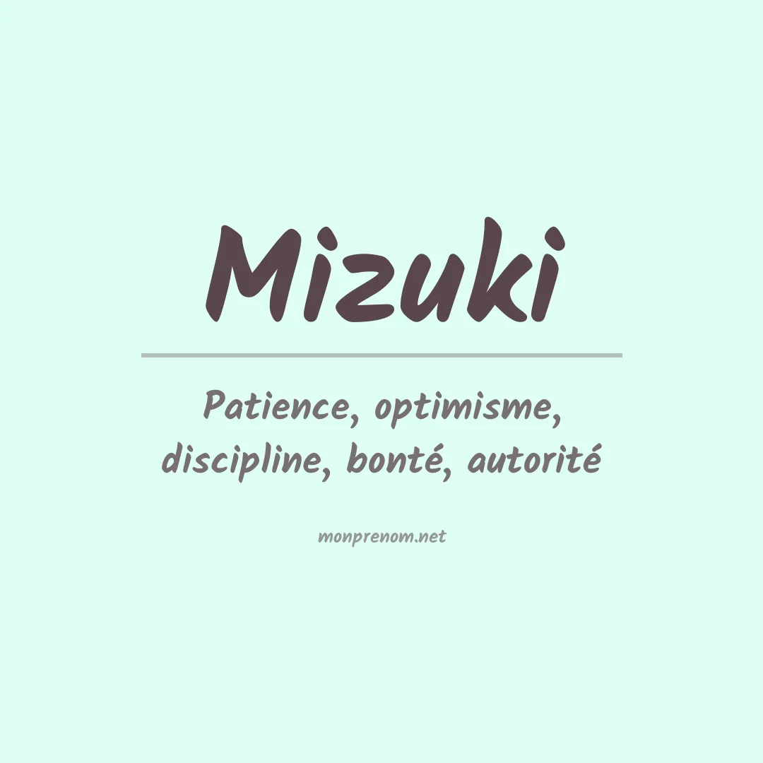 Signification du Prénom Mizuki Signification du Prénom Mizuki