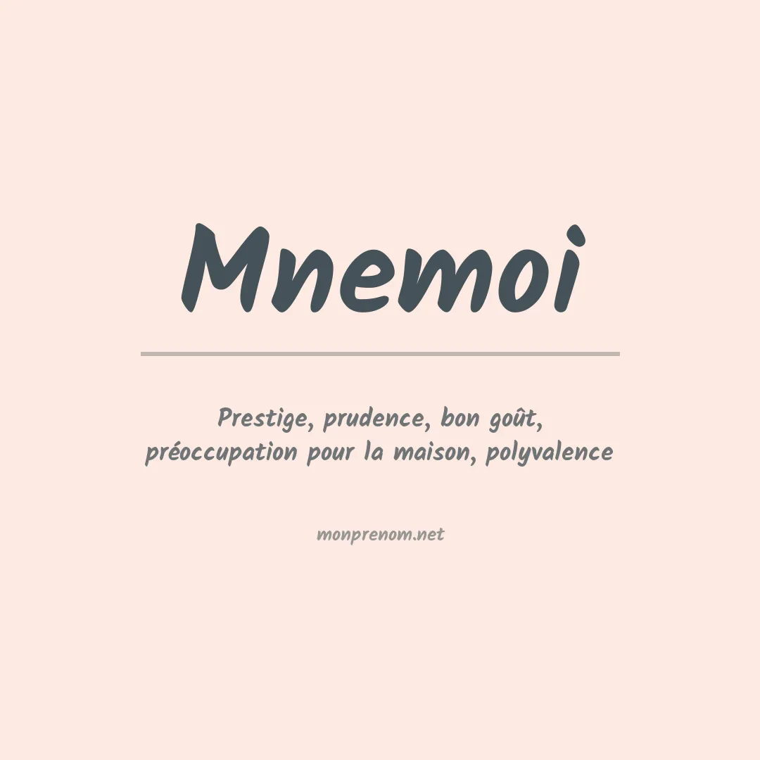 Signification du Prénom Mnemoi