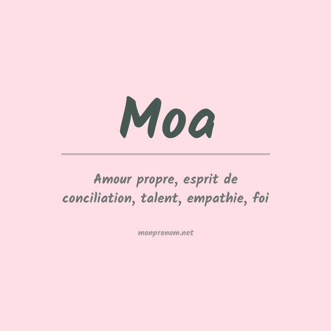 Signification du Prénom Moa Signification du Prénom Moa