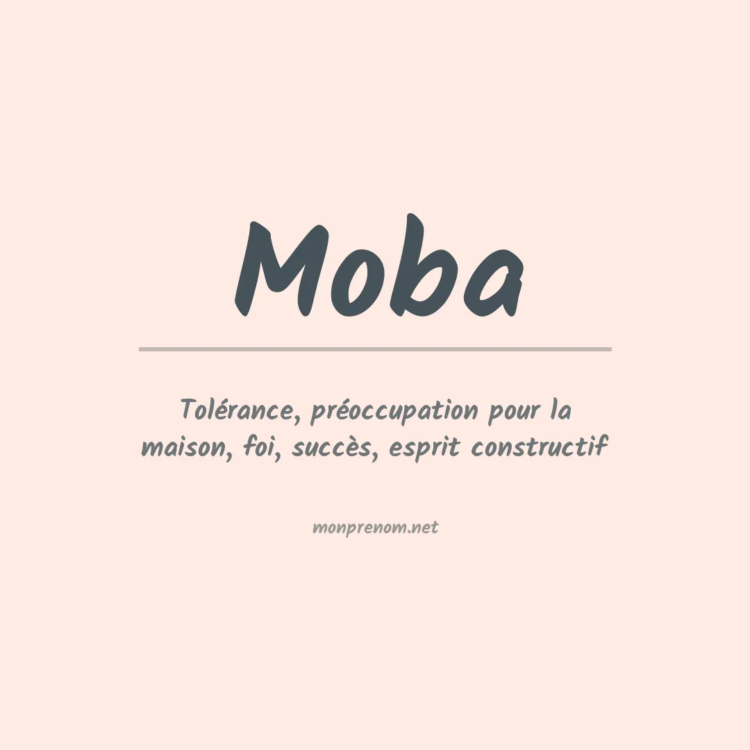 Signification du Prénom Moba Signification du Prénom Moba
