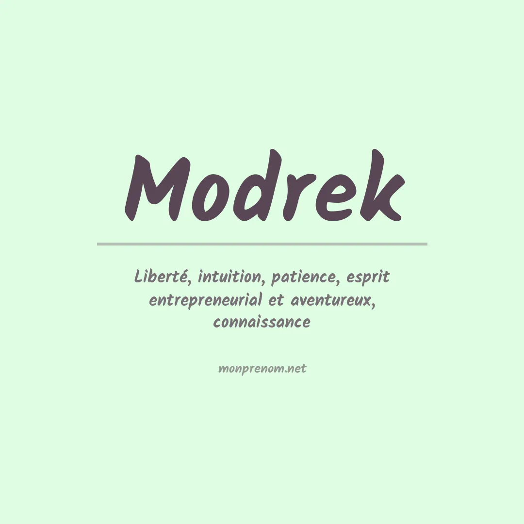 Signification du Prénom Modrek Signification du Prénom Modrek