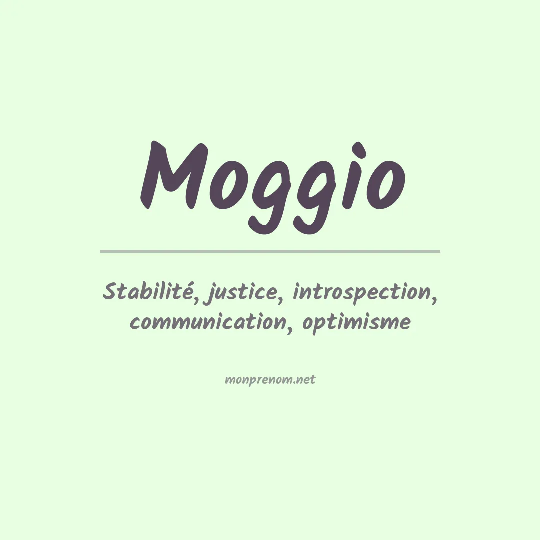 Signification du Prénom Moggio Signification du Prénom Moggio
