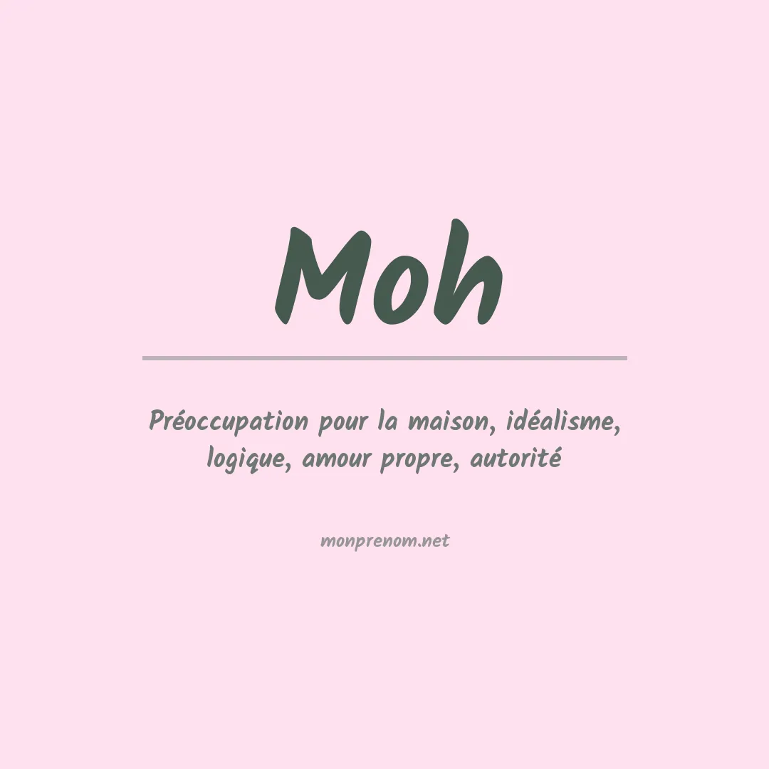 Signification du Prénom Moh Signification du Prénom Moh