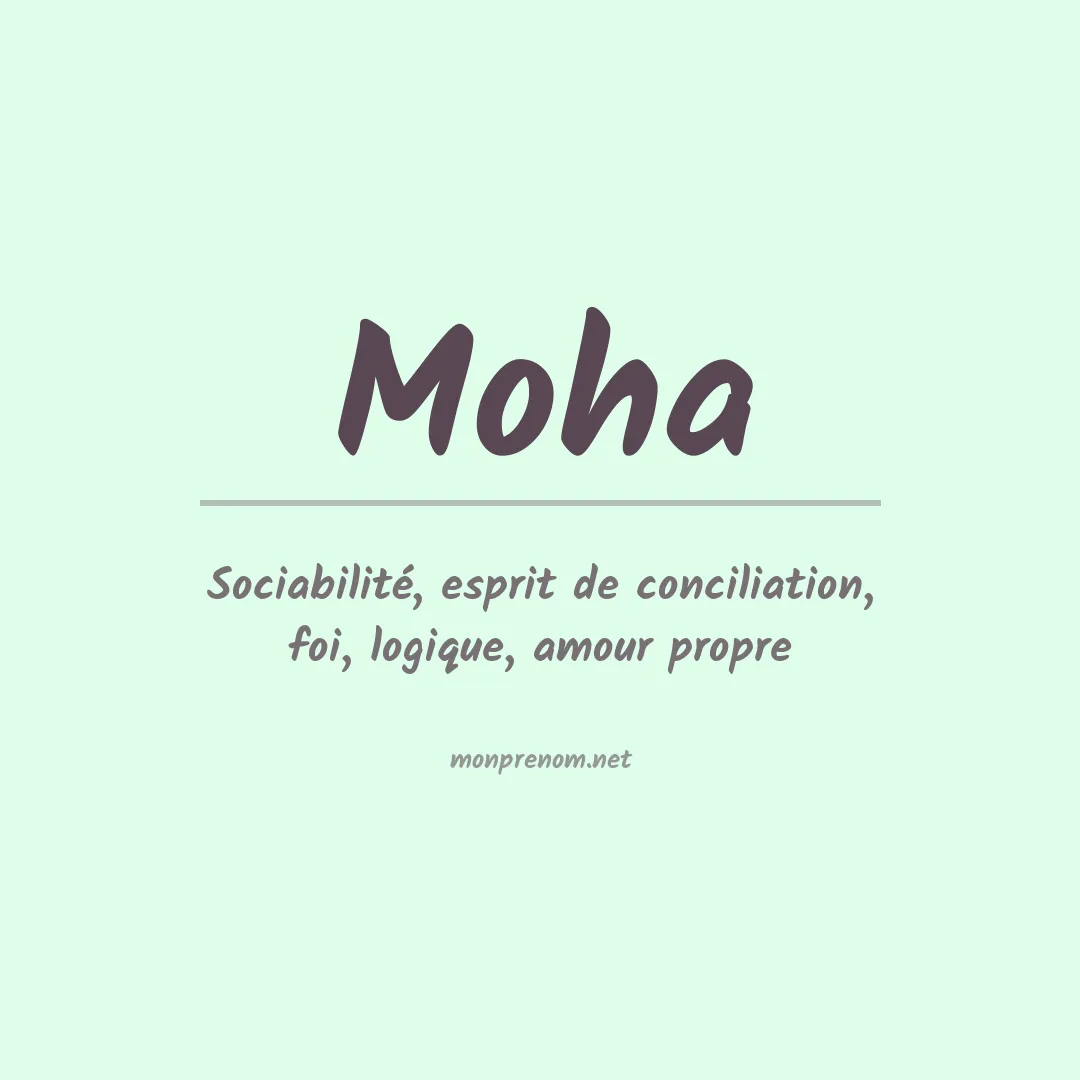 Signification du Prénom Moha