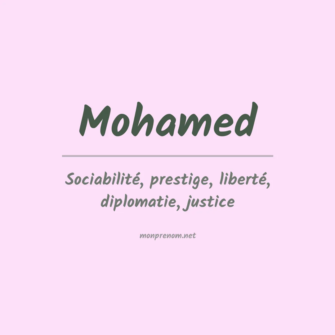 Signification du Prénom Mohamed