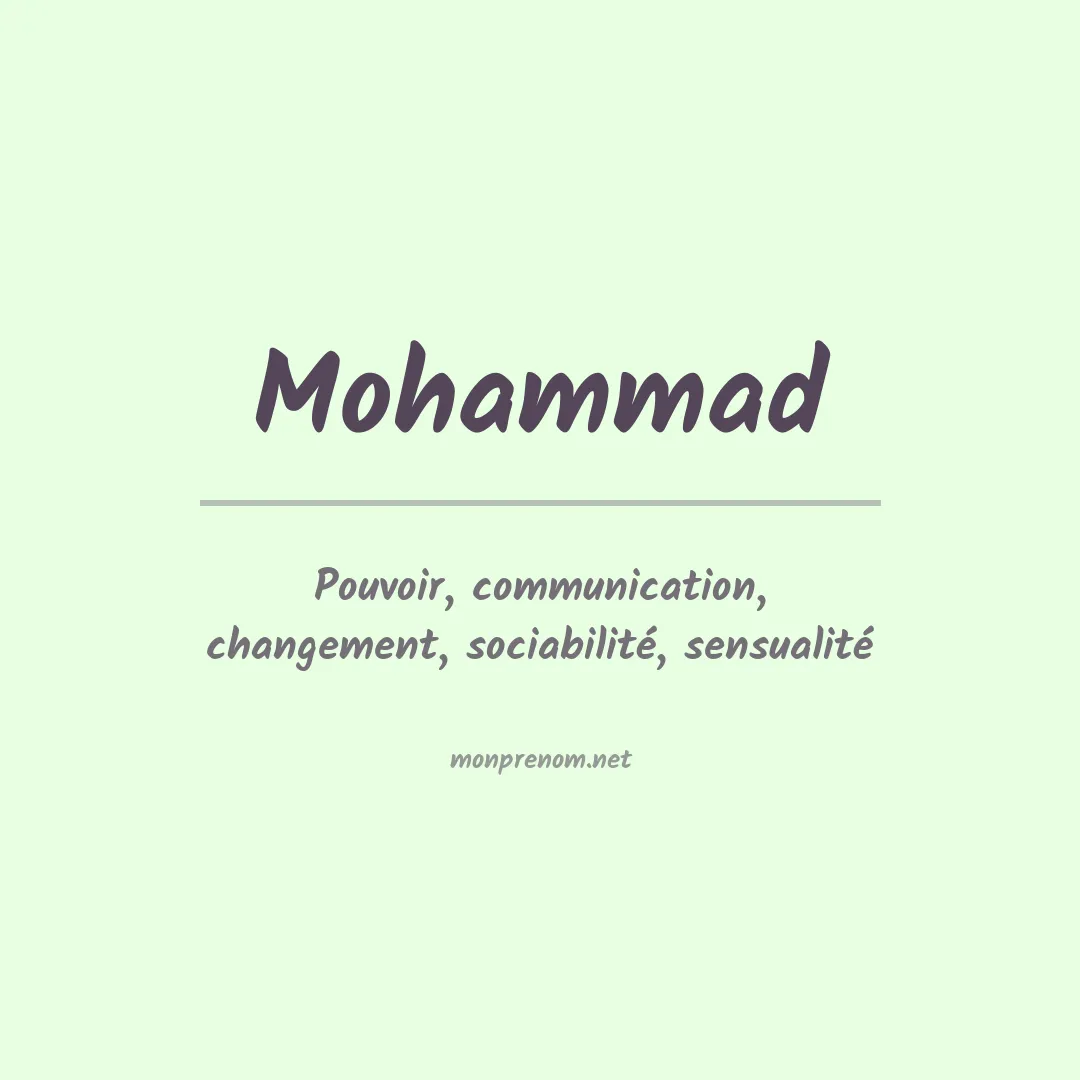 Signification du Prénom Mohammad