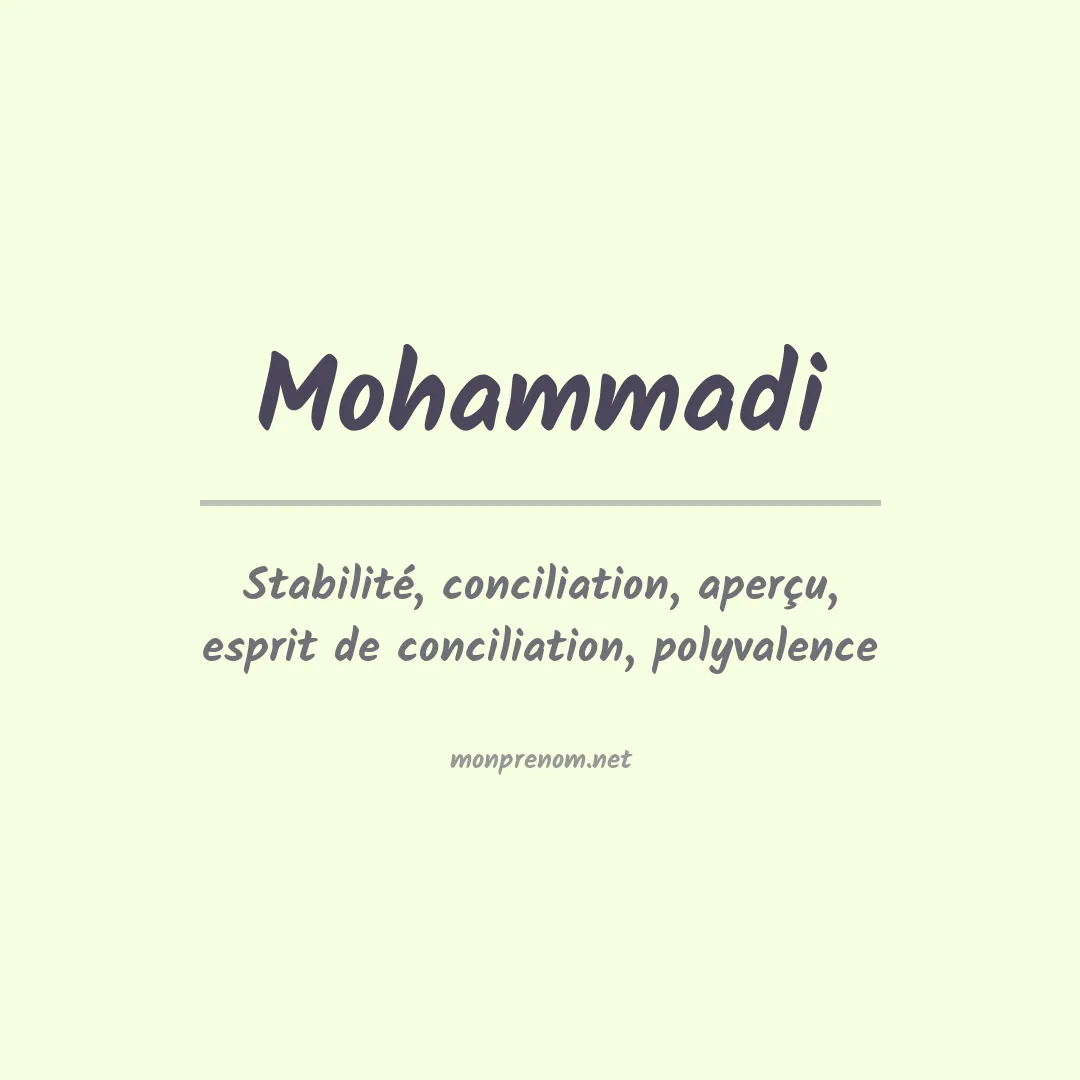 Signification du Prénom Mohammadi