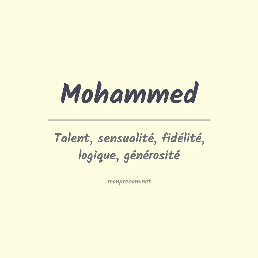 Signification du Prénom Mohammed