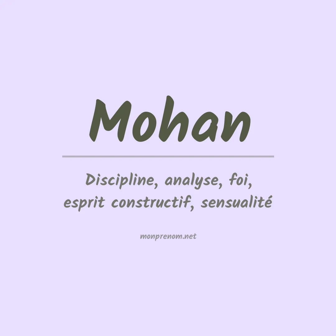 Signification du Prénom Mohan