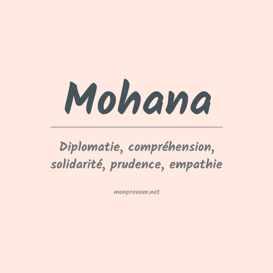 Signification du Prénom Mohana