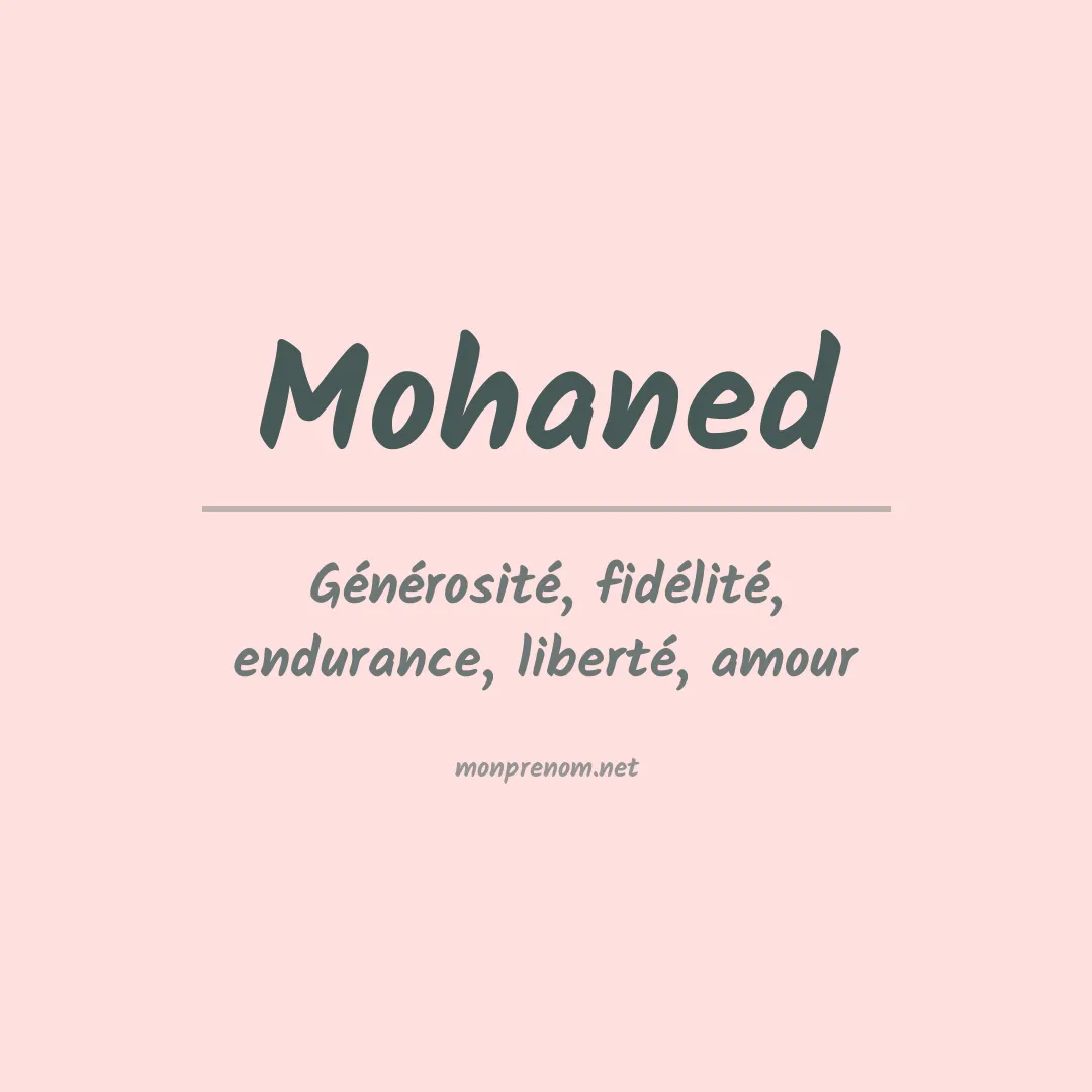 Signification du Prénom Mohaned Signification du Prénom Mohaned
